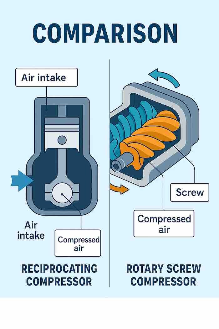 Reciprocating Vs Rotary compressors