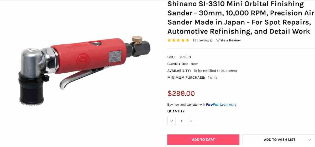 Shinano orbital Sander si 3310